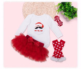 Baby Girls Christmas Clothes Cotton Baby Santa Claus Dress Xmas Clothing Infant Princess Party Baby Dresses Tutu roupas meninas