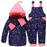 Baby Girls Boys Winter Down Coat Clothes Set 10-24 Months Kids Cute Diy Snow Wear Thicken Down Jacket+overalls Pants 2 Pcs Suit
