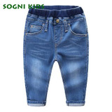 Baby Girls Boys Jeans For New Year Spring Autumn Demin Legging Elastic Pants Children Cotton Trouser For Fashion Kids Clothes