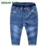 Baby Girls Boys Jeans For New Year Spring Autumn Demin Legging Elastic Pants Children Cotton Trouser For Fashion Kids Clothes