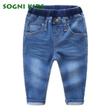 Baby Girls Boys Jeans For New Year Spring Autumn Demin Legging Elastic Pants Children Cotton Trouser For Fashion Kids Clothes