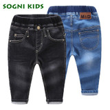 Baby Girls Boys Jeans For New Year Spring Autumn Demin Legging Elastic Pants Children Cotton Trouser For Fashion Kids Clothes
