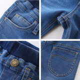 Baby Girls Boys Jeans For New Year Spring Autumn Demin Legging Elastic Pants Children Cotton Trouser For Fashion Kids Clothes
