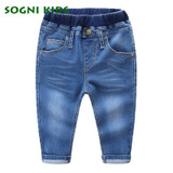 Baby Girls Boys Jeans For New Year Spring Autumn Demin Legging Elastic Pants Children Cotton Trouser For Fashion Kids Clothes