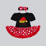 Baby Girls 2017 Christmas Newborn Infant Santa Claus Dress + Headband Costume Xmas Clothes 1 New Year Dress