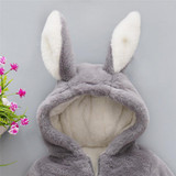 Baby Girl's Outwears Chirldren Warm Rabbit ear Jacket Hooded Infant Coats Toddler Winter &amp; Autumn Clothing Little Kids Clothes