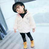 Baby Girl's Outwears Toddler Clothing Chirldren Printed Jacket Rabbit Hooded Infant Warm Coats Fashion Kid Winter Animal Clothes