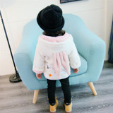 Baby Girl's Outwears Toddler Clothing Chirldren Printed Jacket Rabbit Hooded Infant Warm Coats Fashion Kid Winter Animal Clothes