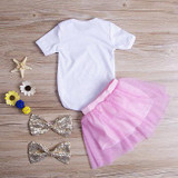 Baby Girl T-shirt Tops Bodysuits Tutu Skirts Headbands 4PCS Clothing Set Newborn Kids Baby Girls Outfits Clothes