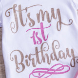 Baby Girl T-shirt Tops Bodysuits Tutu Skirts Headbands 4PCS Clothing Set Newborn Kids Baby Girls Outfits Clothes