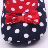 Baby Girl Soft Sole Shoes Dots Bowknot Toddler Anti-slip Shoes Newborn to
