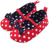 Baby Girl Soft Sole Shoes Dots Bowknot Toddler Anti-slip Shoes Newborn to