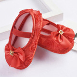 Baby Girl Shoes Todder Pre-walker Rose Flowers Bow Baby Soft Sole Shoes First Walkers