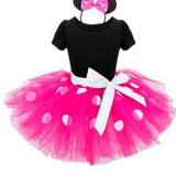 Baby girl Party Costume Ballet Kids Tutu mesh dress romper Dance Leotard jumpsuit hairband set Polka Dot Bowknot overalls