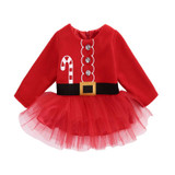 Baby Girl Party Christmas Clothing Outfits Dress Costume Kids Clothes Dresses Fleece Tops Tulle Tutu 0-2T