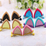 Baby Girl Kids Baby Girls Head wear Cute Princess Sequins Cat Ear barrettes Hair Clips Barrette Hairpins