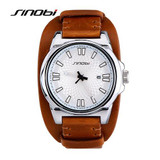 SINOBI Brand Mens Watches Top Brand Luxury Leather Mens Watches Military Army Calendar Outdoor Watch Male Waterproof Relogio