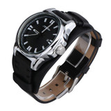 SINOBI Brand Mens Watches Top Brand Luxury Leather Mens Watches Military Army Calendar Outdoor Watch Male Waterproof Relogio
