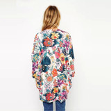 Singwing Women Summer Kimono Women Print Floral Blouses Loose Type Chiffon Kimonos Regular Floral Printed Blouse