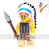 Single Sale XH642 Chief Aborigines Quest Action Figures Building Blocks Bricks Dolls Kids Toys Hobbies X0163 Drop Shipping
