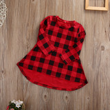 Spring Autumn Casual Baby Kids Girls Long Sleeve Palid Cotton Dress Checked Party Princess Formal Dresses 1-6Y Spring Autumn Casual Baby Kids Girls Long Sleeve Palid Cotton Dress Checked Party Princess Formal Dresses 1-6Y
