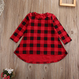 Spring Autumn Casual Baby Kids Girls Long Sleeve Palid Cotton Dress Checked Party Princess Formal Dresses 1-6Y Spring Autumn Casual Baby Kids Girls Long Sleeve Palid Cotton Dress Checked Party Princess Formal Dresses 1-6Y