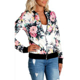 Spring Autumn Casual Jacket Women Long Sleeved Basic Coats Windbreaker Camouflage Print Jacket Outwear  a12