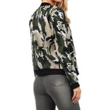 Spring Autumn Casual Jacket Women Long Sleeved Basic Coats Windbreaker Camouflage Print Jacket Outwear  a12