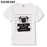 Spring Autumn Cartoon Bad Dog Boys Short Sleeve t shirt Kids Clothes T-Shirts Children Baby Girls Clothing