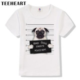 Spring Autumn Cartoon Bad Dog Boys Short Sleeve t shirt Kids Clothes T-Shirts Children Baby Girls Clothing