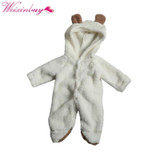 Spring Autumn Baby Clothes Flannel Baby Boy Clothes Cartoon Animal 3D Bear Ear Romper Jumpsuit Warm Newborn Infant Romper