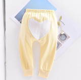 Spring Autumn Baby Boys Harem Pants 100% Cotton Good Quality Heart Pants Kids Casual Clothing Long Trousers Ruffle PP Pants DS19