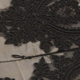 Sisjuly 1950s vintage dresses spring patchwork backless lace mesh dress short sleeve slash neck retro elegant vintage dresses
