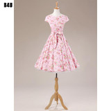Sishion Elegant Floral Dress A Line Audrey Hepburn robe Retro Swing Casual 50s Retro Rockabilly Vintage Dresses Vestidos VD0257