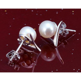 Sinya Natural freshwater pearl stud earring for women in 925 sterling silver fine jewelry for girls Mom 2017 New years gift