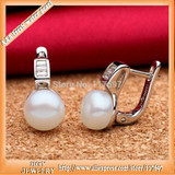 Sinya freshwater pearl earring 925 sterling silver Euro English lock fine Jewelry 2016 new and hot hoop earrings for women