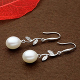 Sinya 925 sterling silver pearl long earrings spring catkins Design natural freshwater pearl jewelry for outstanding women