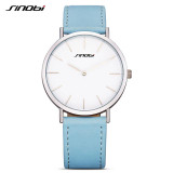 SINOBI New Fashion Black Womens Wrist Watches Leather Watchband Luxury Brand Simple Ladies Geneva Quartz Clocks relogio feminino