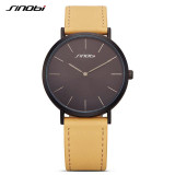 SINOBI New Fashion Black Womens Wrist Watches Leather Watchband Luxury Brand Simple Ladies Geneva Quartz Clocks relogio feminino