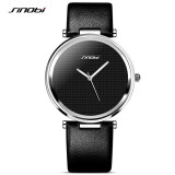 SINOBI New Fashion Minimalist Women's Rose Wrist Watches Leather Watchband Luxury Brand Simple Ladies Geneva Quartz Clock 2017