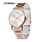 SINOBI Luxury Women Watches Quartz Watch Woman Rose Gold Business Watch Female Ladies Silver Watch Wristwatch
