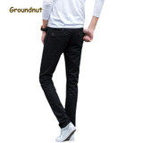 Groundnut Plus Size 2017 New Arrival Skinny Straight Leg Cotton Pants Men Casual Sweatpants Elastic Slim Fit Brand Trousers