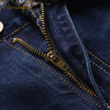 Groundnut Brand Elastic Slim Business Straight Leg High Waist Jeans Men Denim Pants Male Casual Trousers 2017 New Arrival