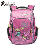 GRIZZLY Russia Kids Cartoon School Bags Children Orthopedic Waterproof School Backpack for Primary School Girls Grade 1-4