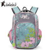 GRIZZLY Russia Kids Cartoon School Bags Children Orthopedic Waterproof School Backpack for Primary School Girls Grade 1-4