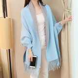 Gogoyouth Tassel Long Cardigan Female 2017 Autumn Tricot Sweater Women Jacket Knitted Cape Poncho Women Winter Top Jumper Kimono
