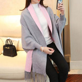 Gogoyouth Tassel Long Cardigan Female 2017 Autumn Tricot Sweater Women Jacket Knitted Cape Poncho Women Winter Top Jumper Kimono