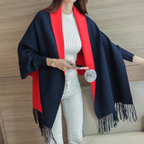 Gogoyouth Tassel Long Cardigan Female 2017 Autumn Tricot Sweater Women Jacket Knitted Cape Poncho Women Winter Top Jumper Kimono