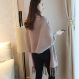 Gogoyouth Tassel Long Cardigan Female 2017 Autumn Tricot Sweater Women Jacket Knitted Cape Poncho Women Winter Top Jumper Kimono