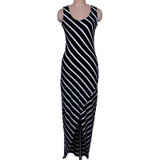 Gogoyouth Maxi Women Summer Dress 2018 Casual Tunic Beach Sundress For Women Black Bodycon Striped Long Party Dress Robe Femme